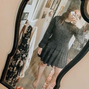 Ecote Black Velvet Dress